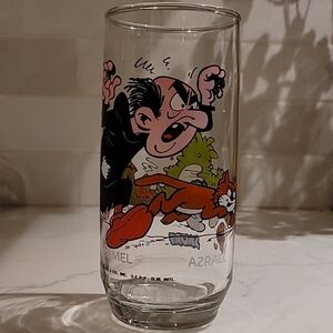 Gargamel and Azrael Smurf Glass Tumbler